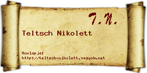 Teltsch Nikolett névjegykártya